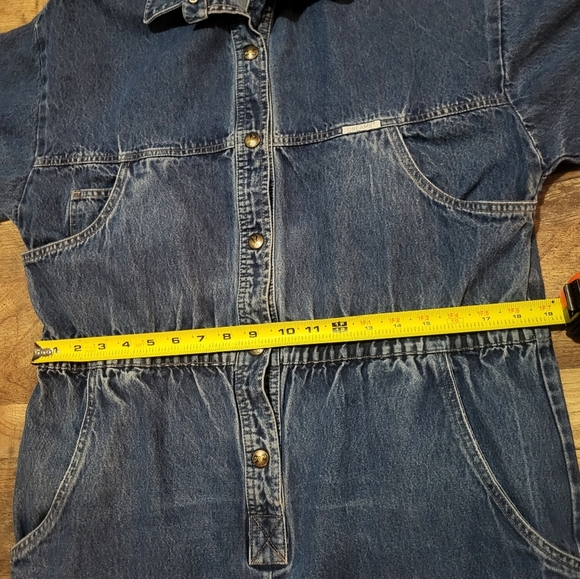 Vintage 80's Dreams Coverall Denim Jumpsuit Size Large - Picture 8 of 9